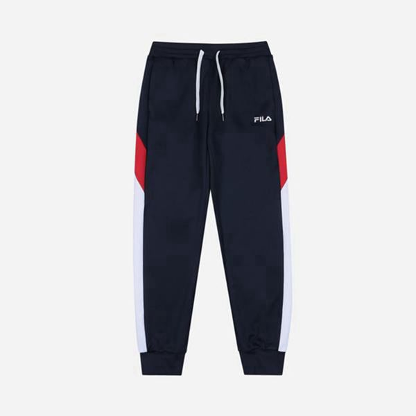 Fila Heritage Linear Logo Color Track Women's Jogger Pants - Navy,NZ 537-72369